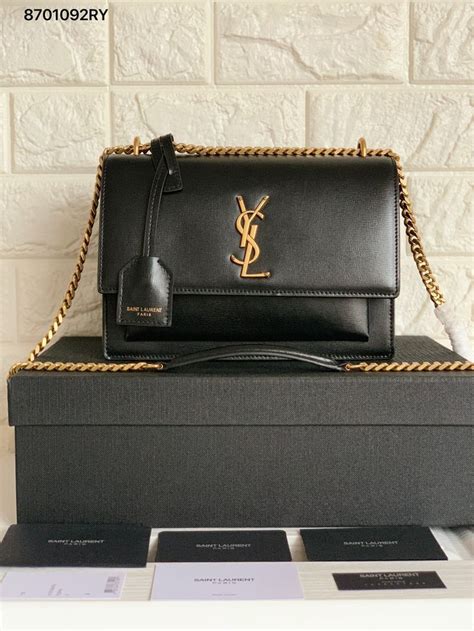 yves saint laurent black purse with gold chain|yves saint laurent handbags price.